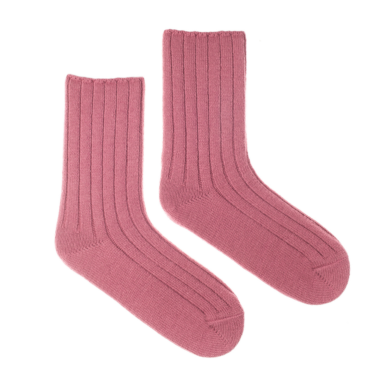 Vlněné ponožky Vlnáč rebro růžový