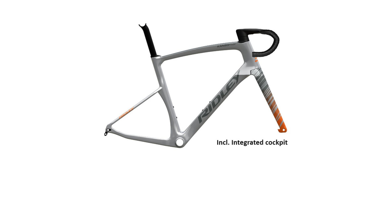 RIDLEY rám KANZO Fast Battleship Grey/Orange/Dove Grey vel.S Velikost: S