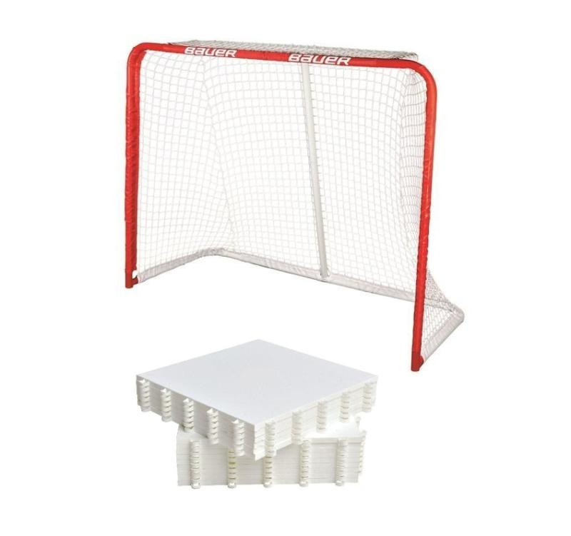 Bauer Deluxe Rec Steel Goal 54 branka + Hockey Revolution Hockey Tiles puzzle (8 ks)