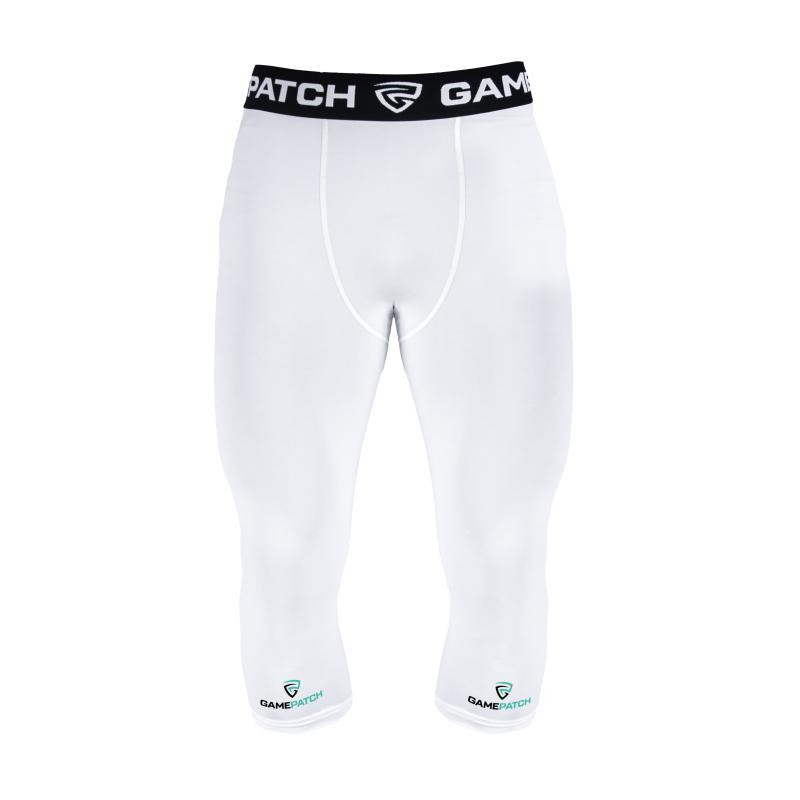 GAMEPATCH 3/4 COMPRESSION TIGHTS WHITE