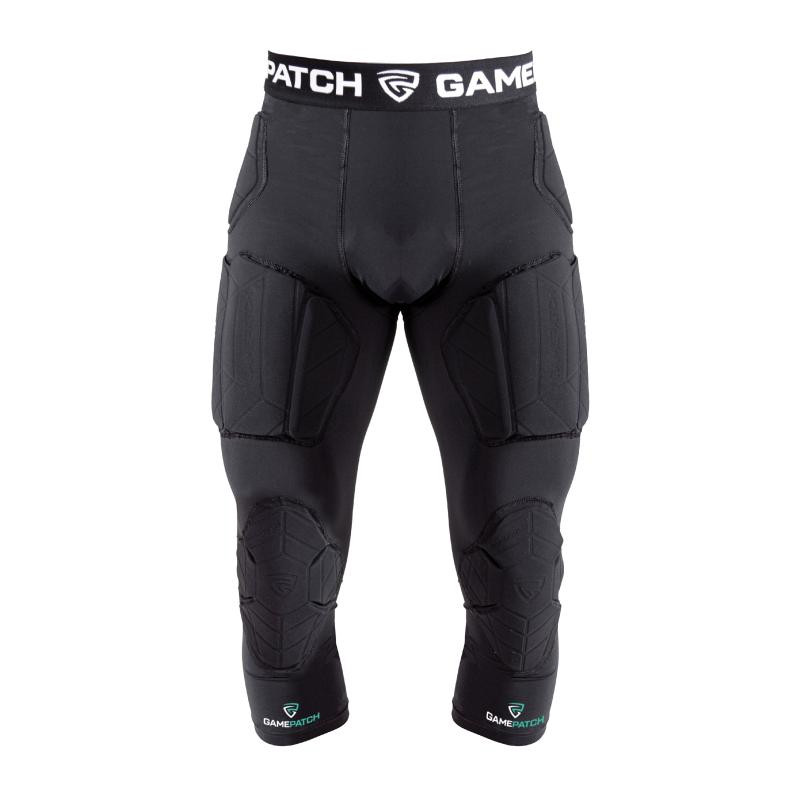 GAMEPATCH PADDED 3/4 TIGHTS WITH FULL PROTECTION BLACK