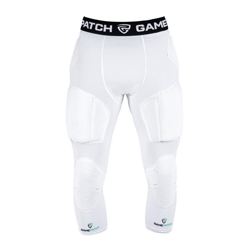 GAMEPATCH PADDED 3/4 TIGHTS WITH FULL PROTECTION WHITE