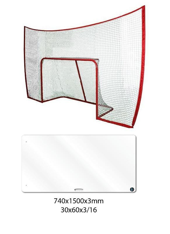 Merco Target FG skládací branka s postranní sítí + Hockey Revolution My Shoot Pad 150x75x3 cm