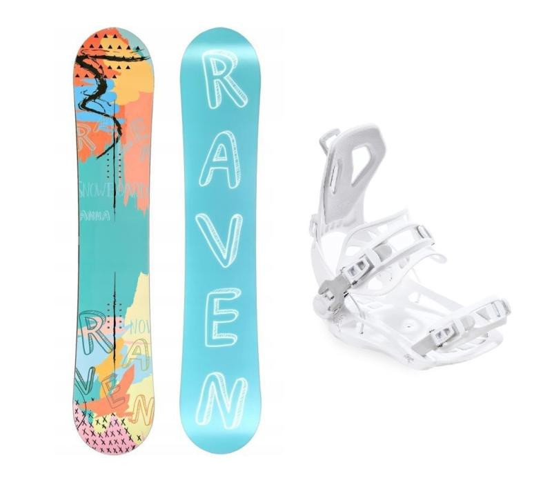 Raven Anna snowboard + Raven Fastec FT360 white vázání