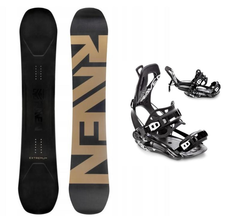 Raven Extremum Carbon Gold snowboard + Raven Fastec FT360 black vázání