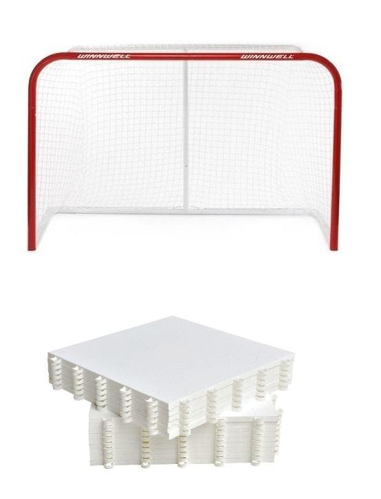 Winnwell 54 Quik Net branka + Hockey Revolution Hockey Tiles desky (18 ks)