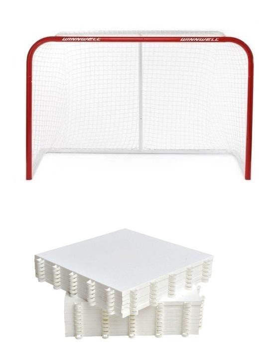 Winnwell 60 Quik Net branka + Hockey Revolution Hockey Tiles desky (18 ks)