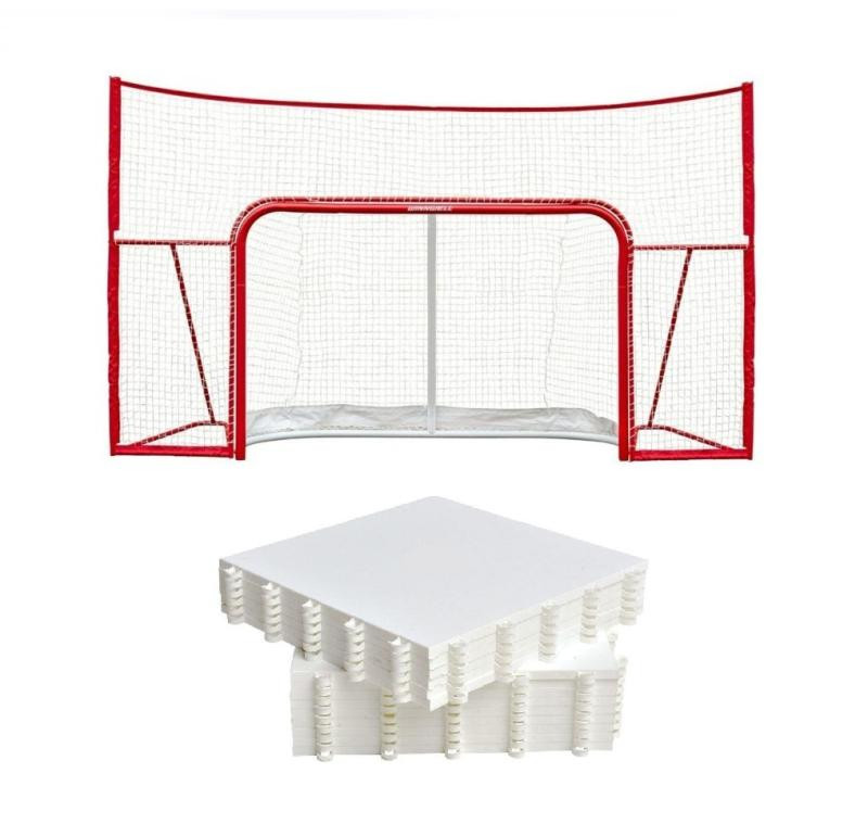 Winnwell 72 ProForm s postranní sítí Standalone + Hockey Revolution Hockey Tiles desky (18 ks)