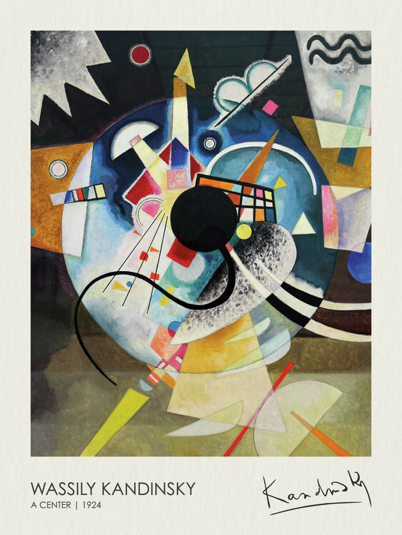 Wassily Kandinsky Obrazová reprodukce A Center (1924), Wassily Kandinsky, 30 × 40 cm