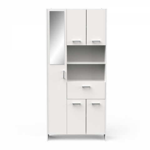 Vysoká skříňka 1+4 dveře + 1 zás. KORAL bílá 452456 Idea