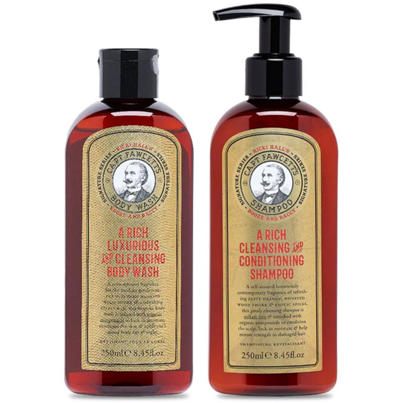 Captain Fawcett Ricki Hall's Booze & Baccy dárková sada (pro muže)