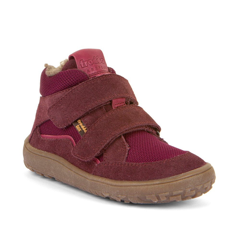 Dívčí zimní barefoot boty TEX WOOL Bordeaux, Froddo, G3110254-4W, červená - 23