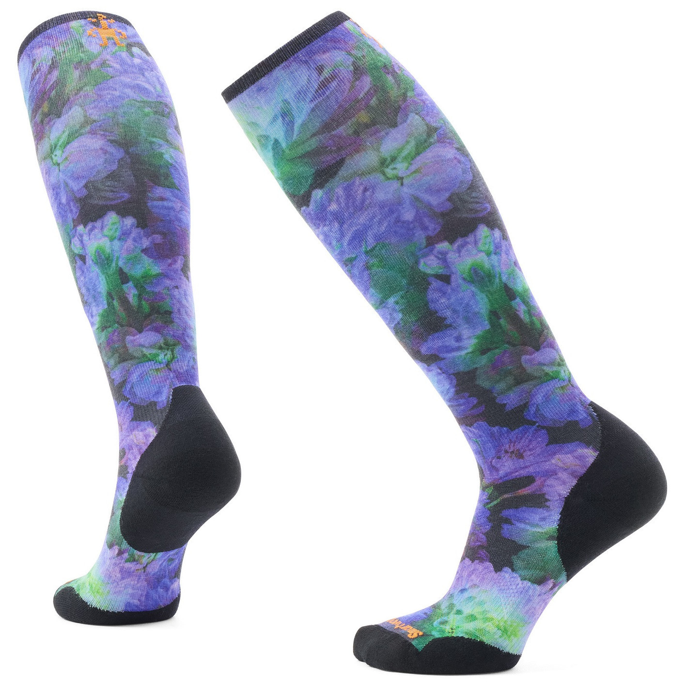 Lyžařské ponožky Smartwool W Ski Tc Electric Lotus Print Otc Velikost ponožek: 38-41 / Barva: černá/modrá