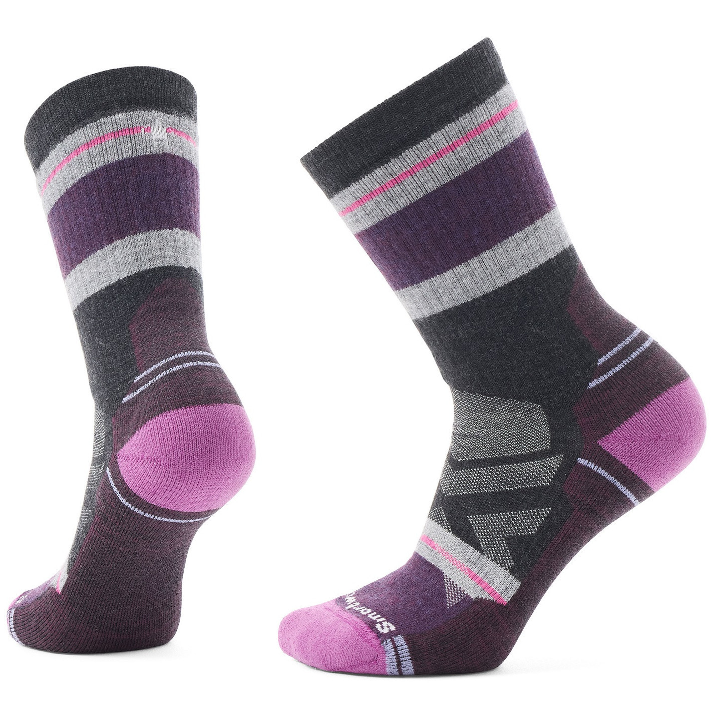 Dámské ponožky Smartwool W Hike Full Cushion Saturnsphere Crew Velikost ponožek: 38-41 / Barva: černá/fialová