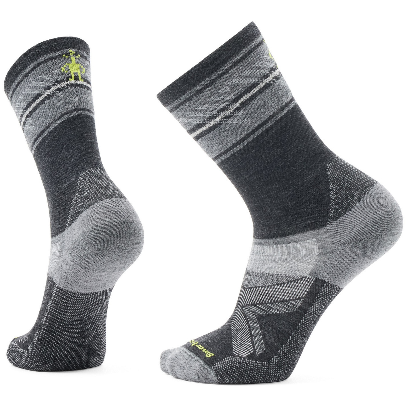 Cyklistické ponožky Smartwool Bike Targeted Cushion Cold Weather Crew Velikost ponožek: 42-45 / Barva: černá/šedá