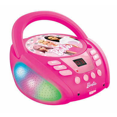 LEXIBOOK CD přehrávač Barbie Bluetooth® se světelnými efekty