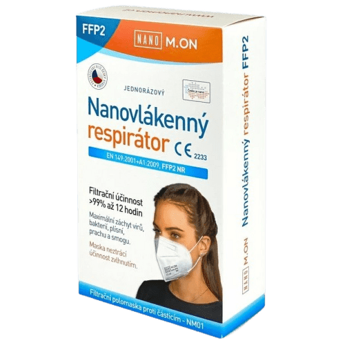 NANO M.ON nanovlákenný respirátor FFP2 bílý 10ks