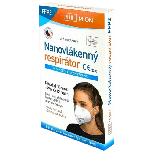 NANO M.ON nanovlákenný respirátor FFP2 bílý 5ks