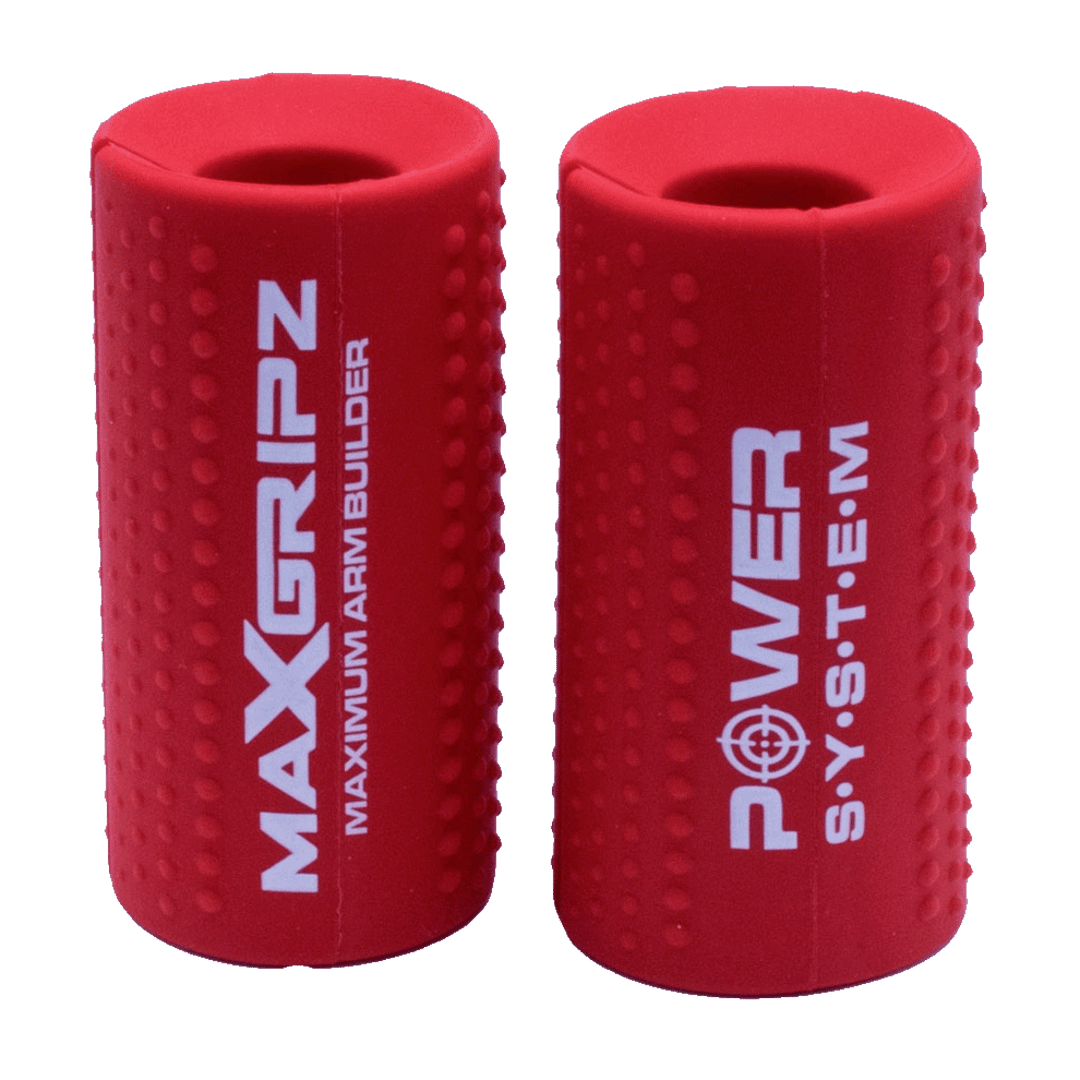 Power System Gripy na posilovací tyč MAX GRIPZ červené - M