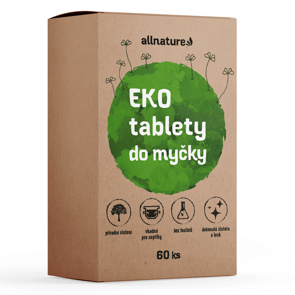 ALLNATURE Eko Tablety do myčky 60 kusů, poškozený obal