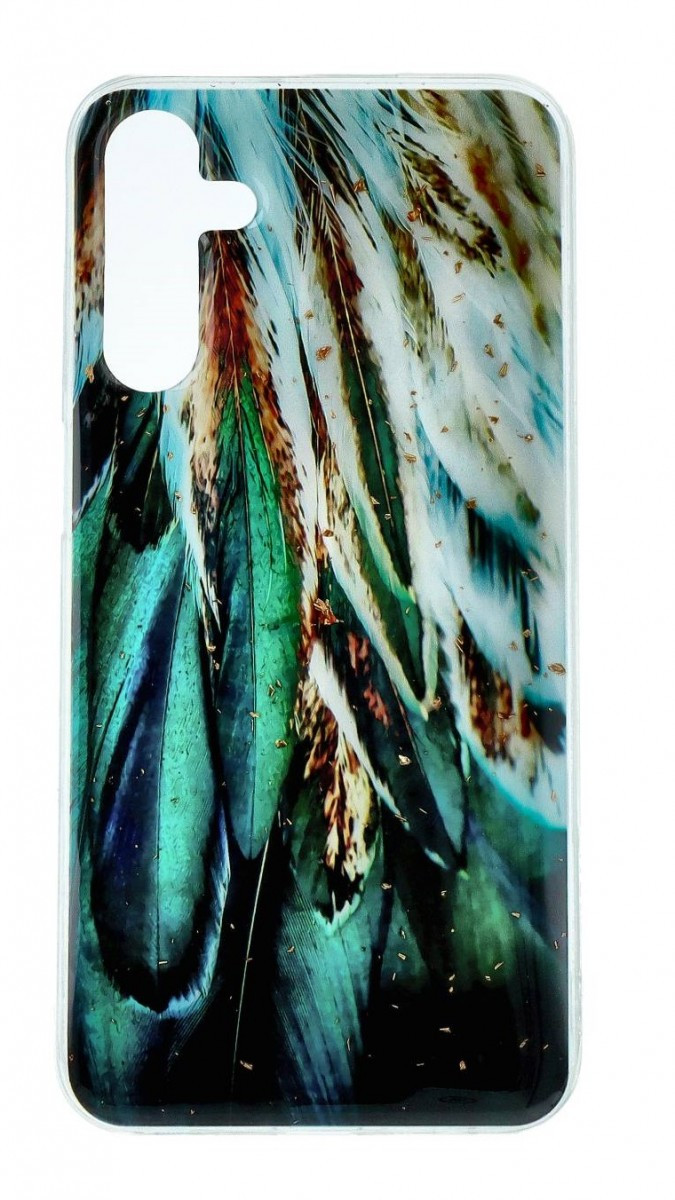 Kryt TopQ Gold Glam Samsung A15 Feathers 128184