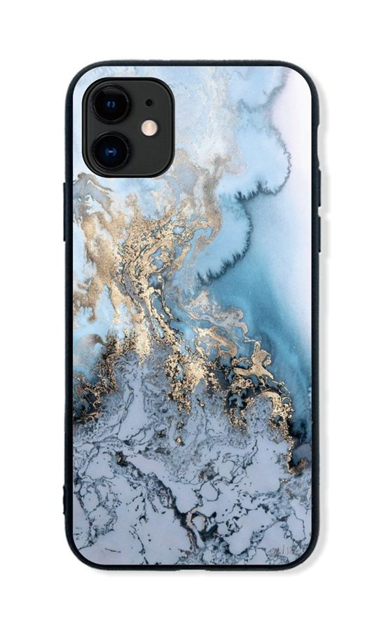 Kryt TopQ LUXURY iPhone 11 pevný Marble Blue 45394
