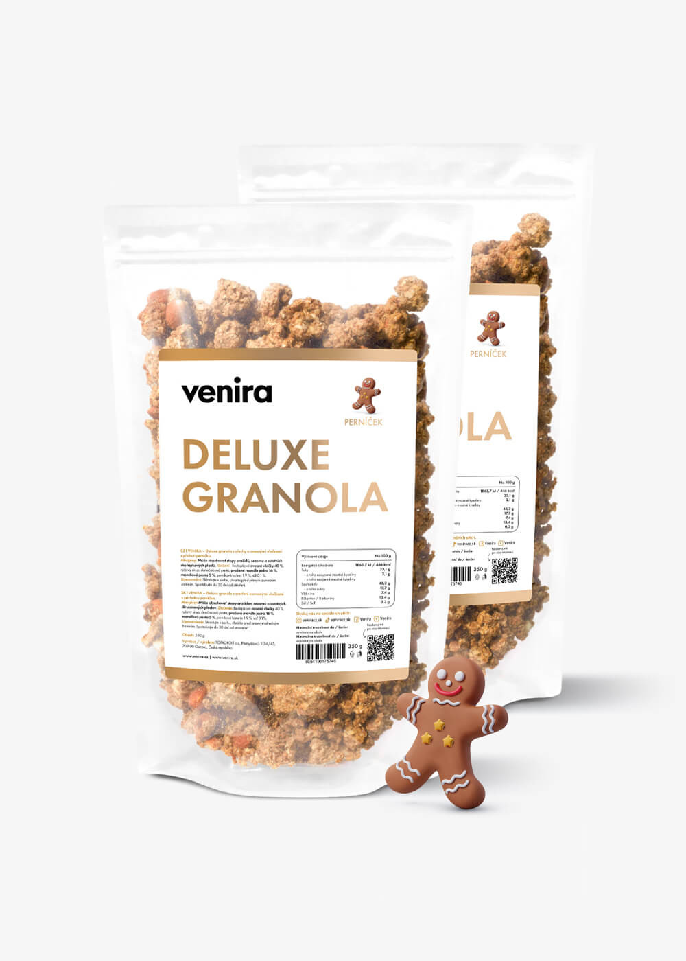 VENIRA deluxe granola, perníček, 2 balení za lepší cenu