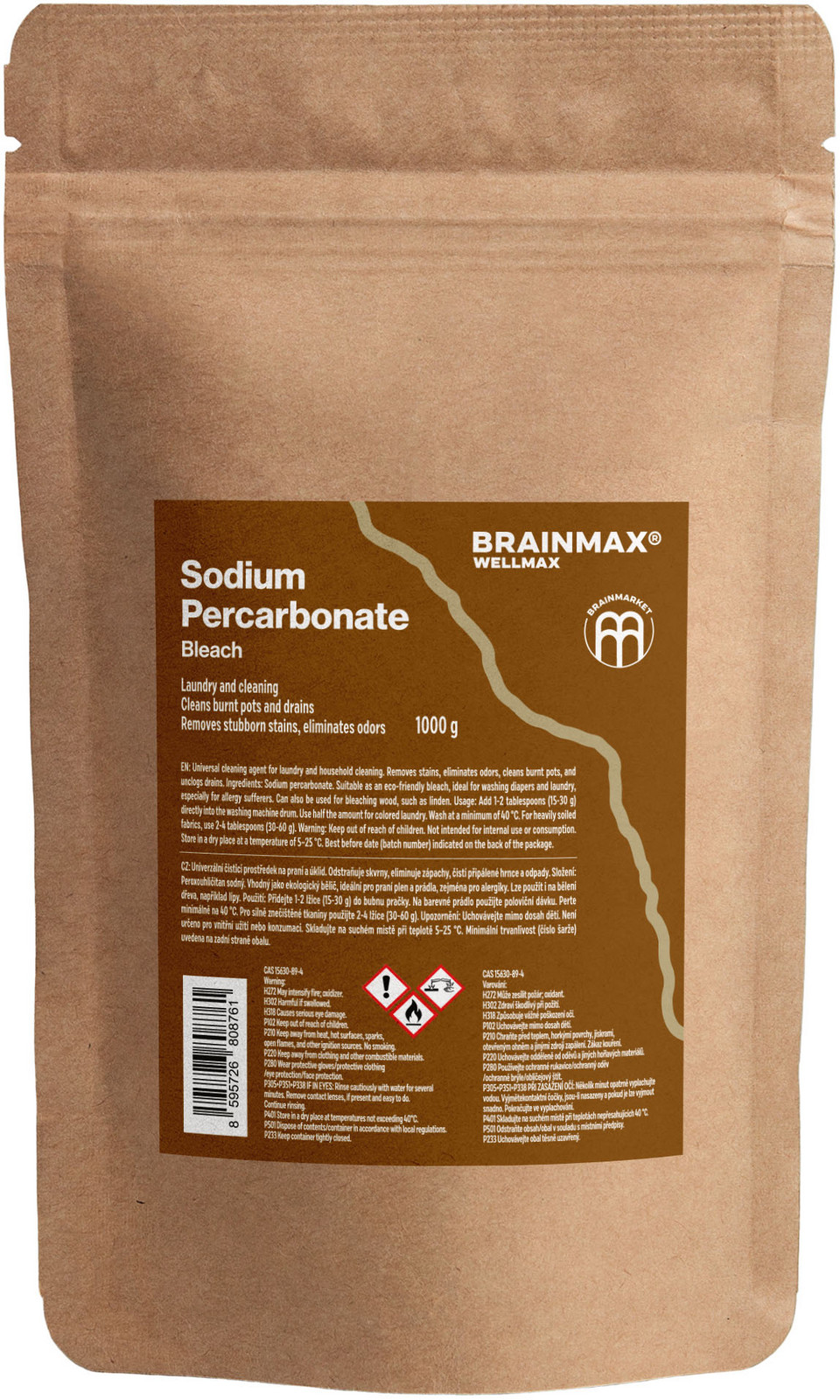BrainMax Pure WellMax Perkarbonát sodný, bělidlo, 1 kg