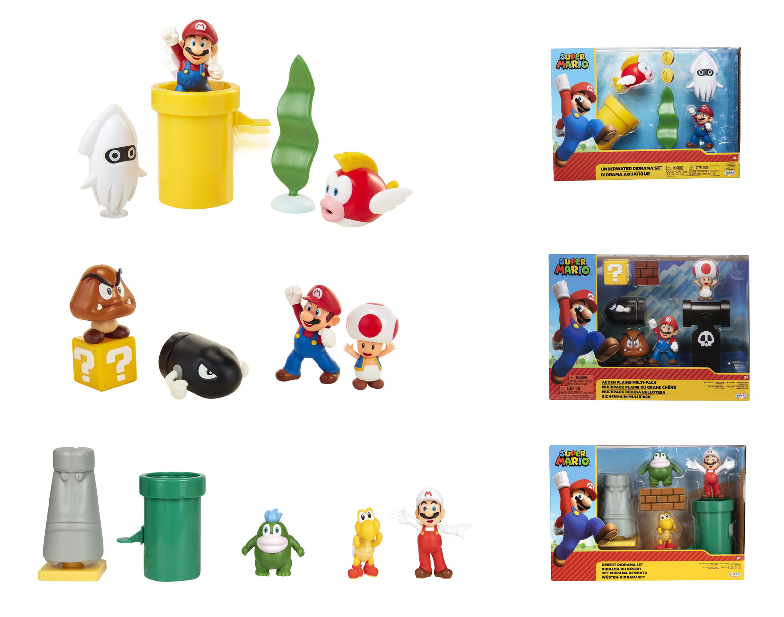 Super Mario Set figurek dioráma 6 cm