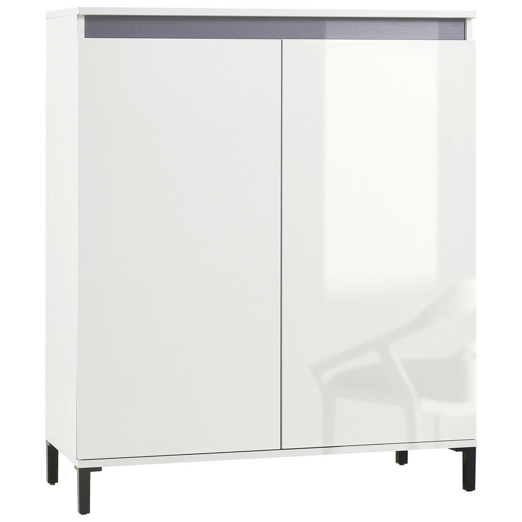 Xora VYSOKÁ KOMODA, bílá, vysoce lesklá bílá, 100/110/40 cm