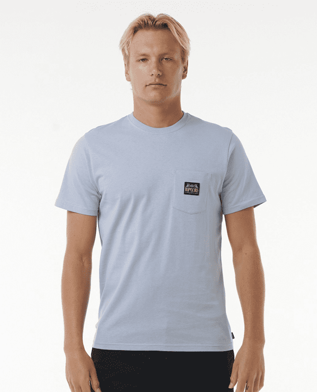 Tričko Rip Curl HORIZON BADGE SS TEE Spray Blue