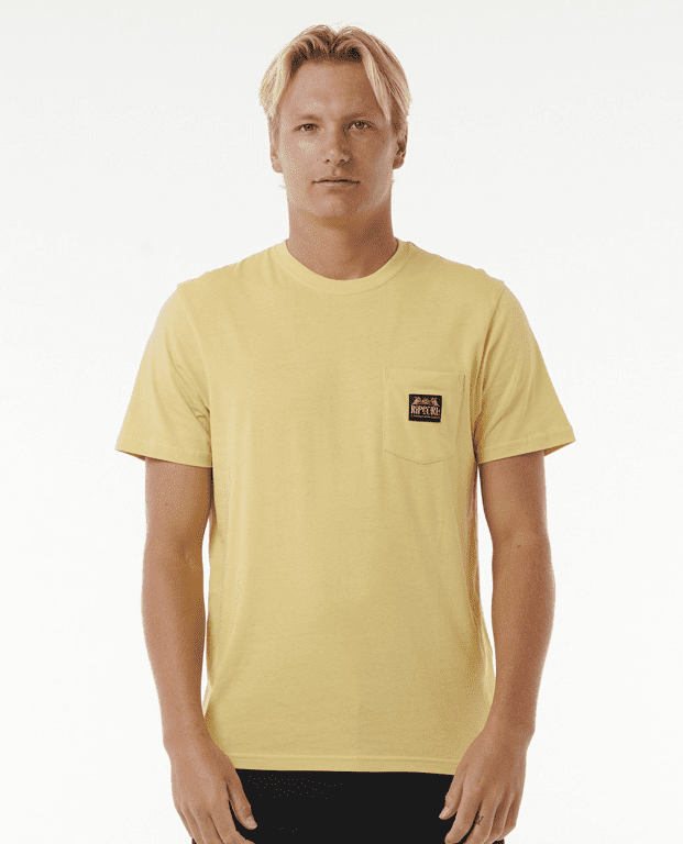 Tričko Rip Curl HORIZON BADGE SS TEE Straw