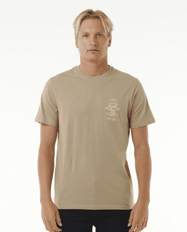 Tričko Rip Curl SEARCH ICON TEE Sand Dune