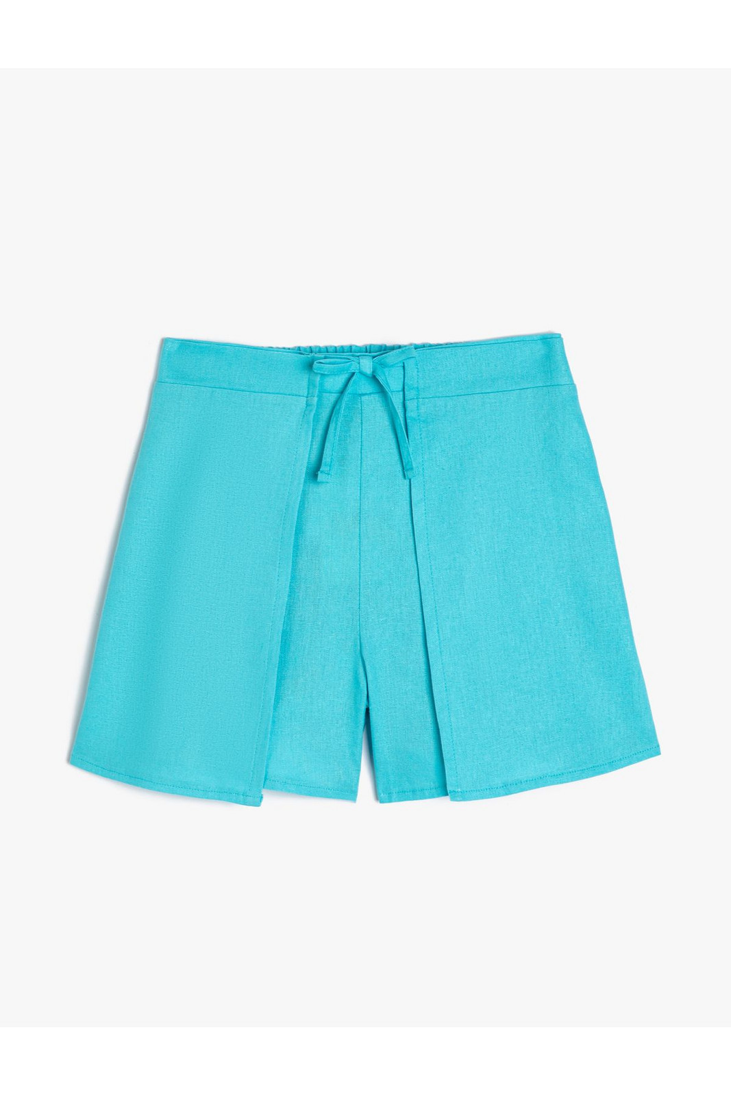 Koton Linen Shorts Skirt Elastic Waist