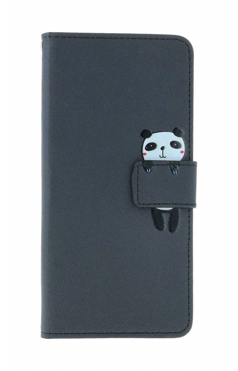 Pouzdro TopQ Xiaomi Redmi Note 13 knížkové černé s pandou 131048