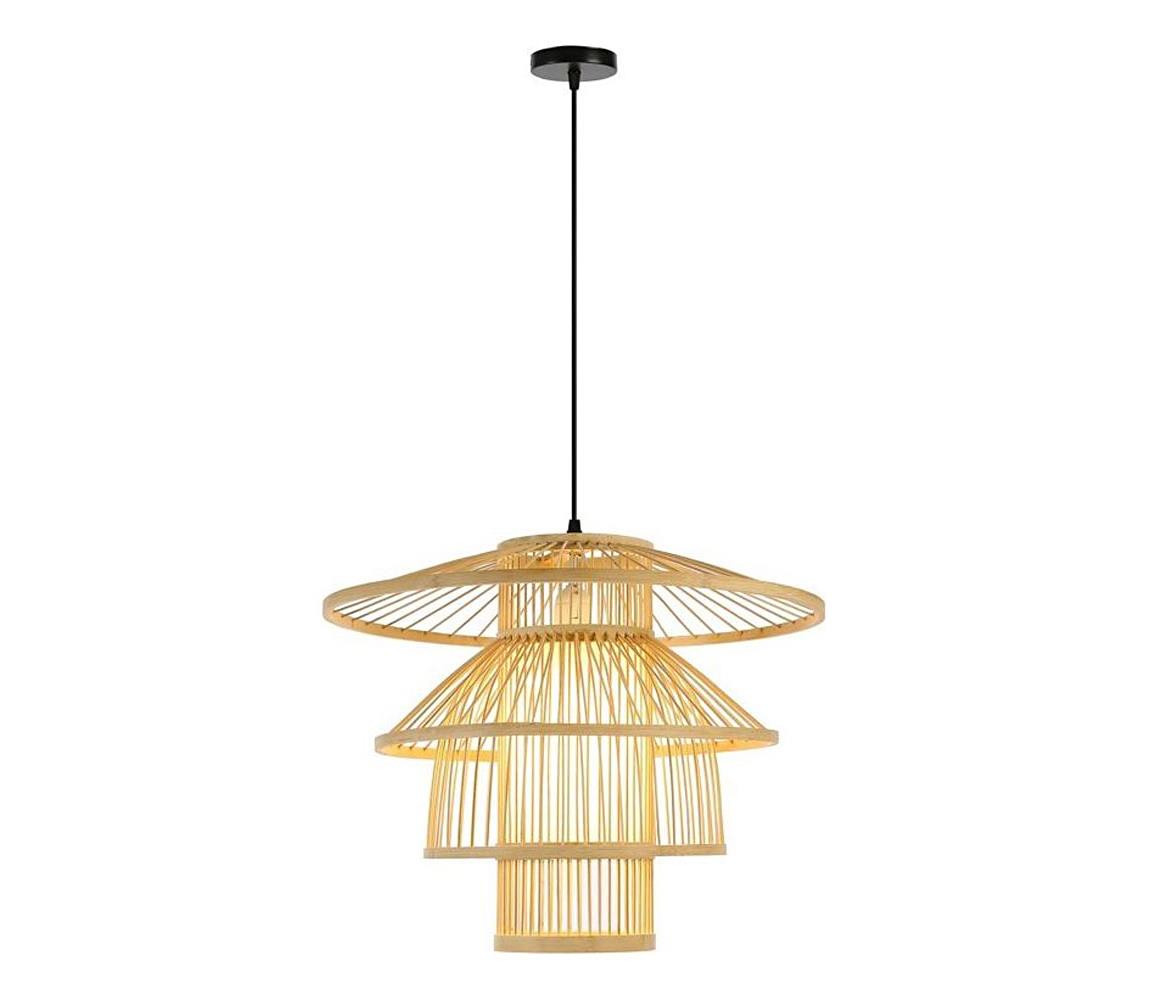 08255L - Lustr na lanku PINCHOS 1xE27/40W/230V pr. 50 cm bambus