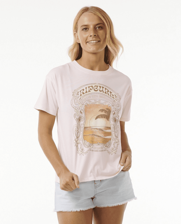 Tričko Rip Curl SEA SHELLS RELAXED TEE Pink