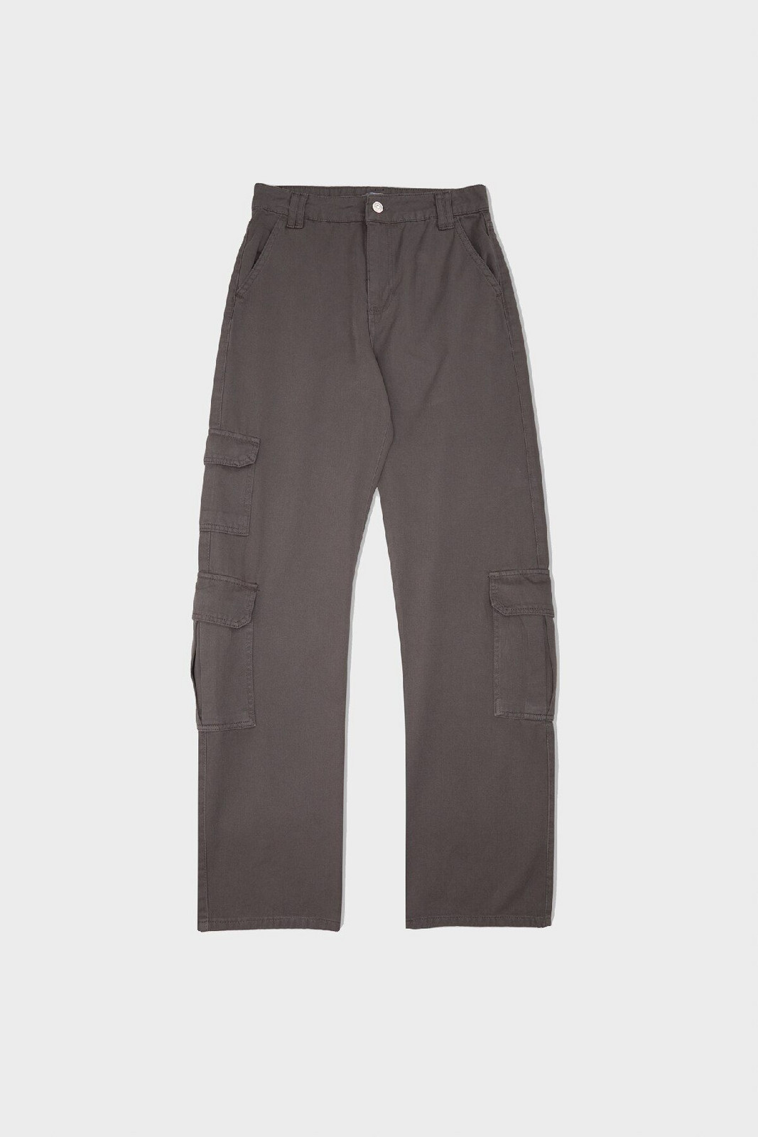 Afra x DeFacto Straight Fit Normal Waist Gabardine Trousers with Cargo Pockets