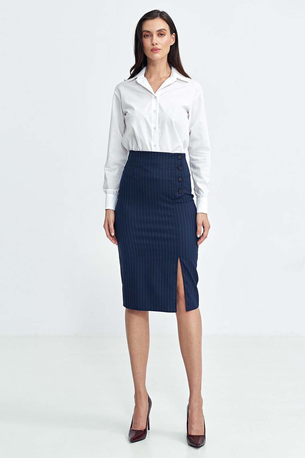 Nife Woman's Skirt SP77 Navy Blue