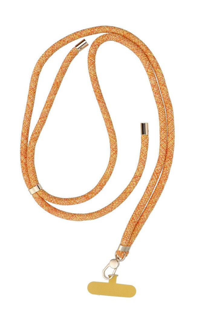Univerzální šňůrka TopQ Swing na mobil oranžovo-žlutá 8 mm 131141