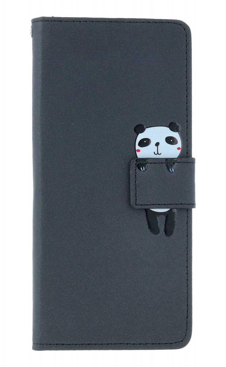 Pouzdro TopQ Xiaomi Redmi Note 13 Pro knížkové černé s pandou 131052
