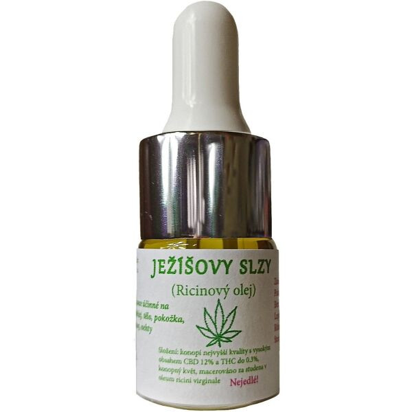 CBD konopí Meclov CBD RICINOVÝ OLEJ JEŽÍŠOVY SLZY 5 ML CBD Ricinový kosmetický olej, dummy, velikost