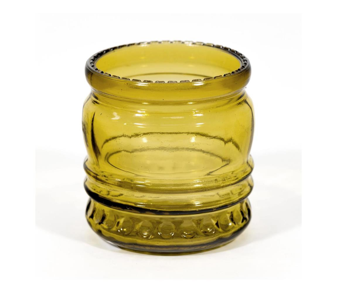 Hřbitovní skleněná váza 9 cm kouřová