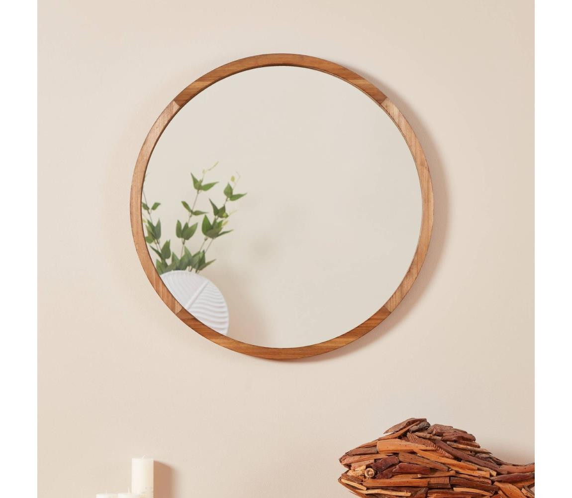 Eglo Eglo 425038 - Nástěnné zrcadlo BANI pr. 70 cm hnědá