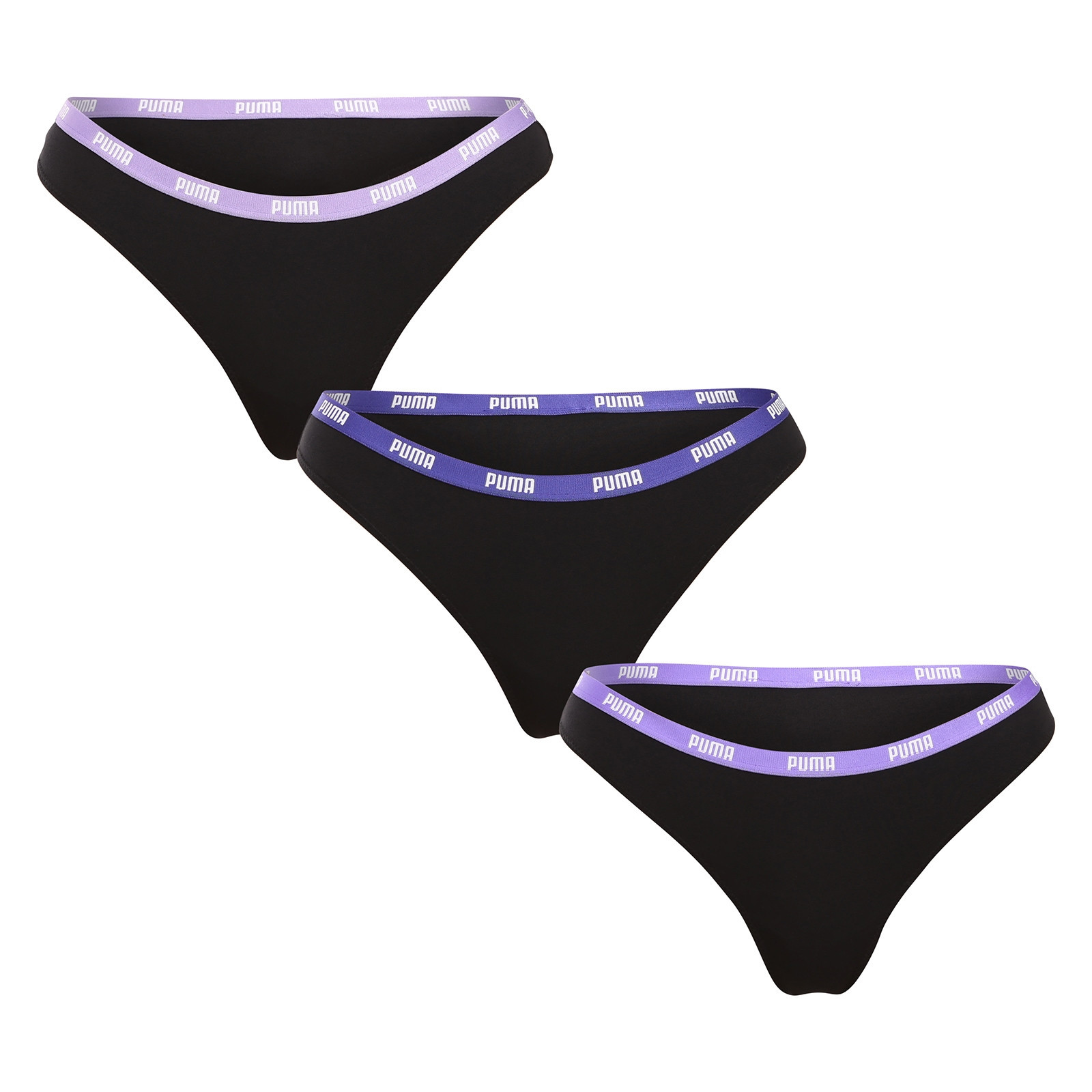 3PACK dámská tanga Puma černá (503008001 006) S