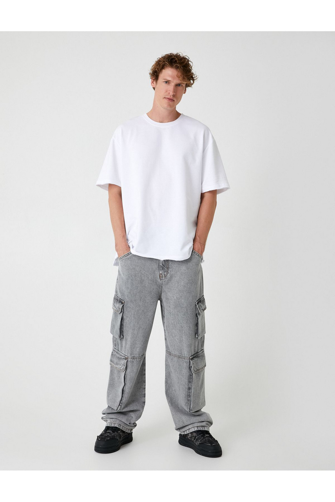 Koton Cargo Jeans Oversize Pocket Detailed Cotton