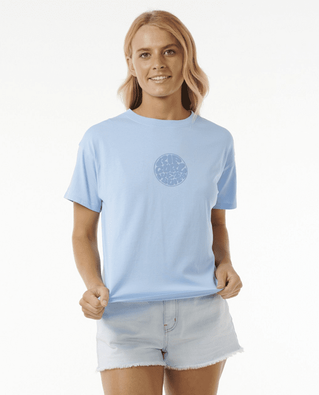 Tričko Rip Curl ICONS OF SURF RELAXED TEE Mid Blue