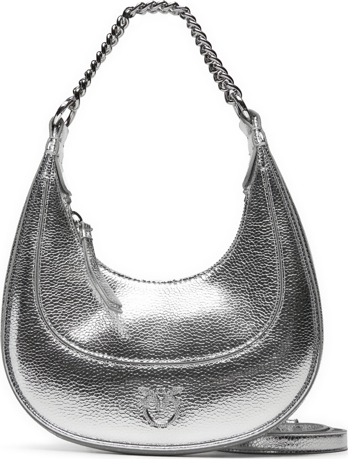 Kabelka PINKO Brioche Hobo Mini AI 24-25 PLTT 101433 A204 Stříbrná