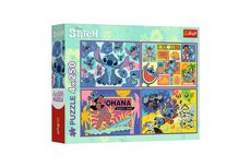 Trefl Puzzle 4x250 - Úžasný Stitch