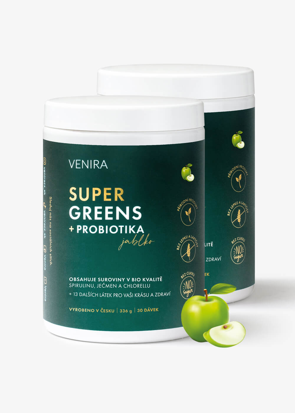 VENIRA super greens, 2 balení za lepší cenu, jablko